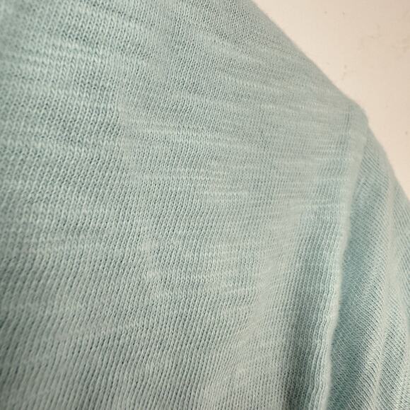 Talbots Tee Tie Short Sleeve Roundneck Sea-foam Green Cotton Size Small p - Picture 3 of 7
